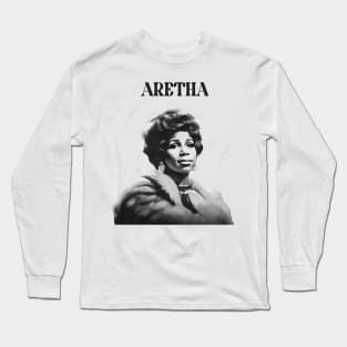 Aretha Franklin - Retro Soul Fan Design Long Sleeve T-Shirt